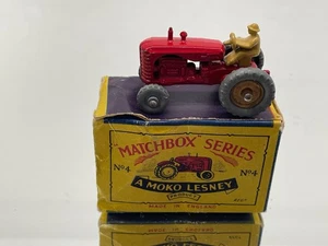 MATCHBOX MOKO 4 MASSEY HARRIS TRACTOR -RED 3inch- VERY GOOD IN B2 BOX - 102 - Picture 1 of 10