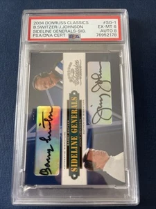2004 BARRY SWITZER JIMMY JOHNSON Donruss Classics Sideline Generals Auto PSA - Picture 1 of 2