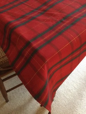 Nuevo Mantel de Navidad Rojo Verde Dorado Cuadros 52x70 Rectángulo Cuadrado San Nicolás Foto 1 de 4