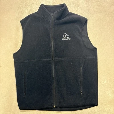 Ducks Unlimited Vest Men’s 2XL Vintage Full Zip Fleece Pockets Outdoor Hunting - Image 1 of 4