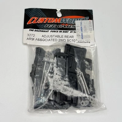 Custom Works Adjustable Rear Arm Kit Associated 2WD SC10 CSW3272 Brand New - Image 1 of 4