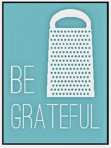 Be Grateful Silhouette Hecho a Mano Contado Punto de Cruz Patrón Punta de Aguja - Imagen 1 de 2