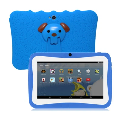 Kids Tablet Children Learning Computer WiFi Dual Cameras Silicone Case for Gifts - Image 1 of 4