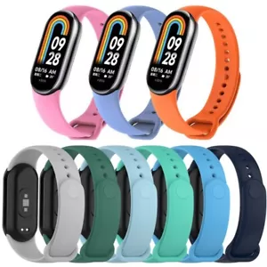 Smart Watch Bracelet Replacement Strap Silicone Wristband For Xiaomi Mi Band 8 - Picture 1 of 24