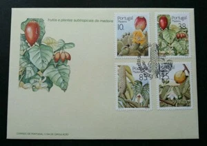[SJ] Portugal Subtropical Fruit Plants 1992 Flower Tree Food (stamp FDC) - Picture 1 of 5