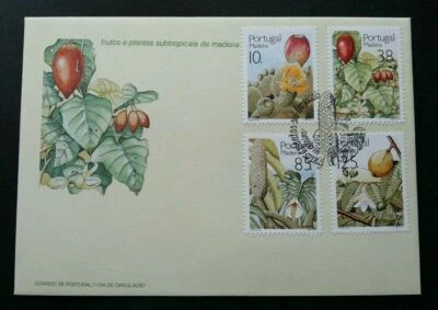 [SJ] Portugal Subtropical Fruit Plants 1992 Flower Tree Food (stamp FDC) - Image 1 of 4