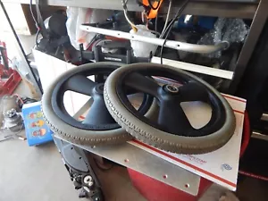 (Two) 16” Quick Release Wheels for Quickie Iris Tilt In Space Wheelchair W/PINS - Picture 1 of 4