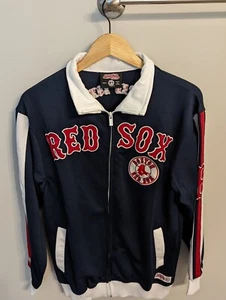Boston Red Sox Stitches MLB Track Jacket Mens Small Patch Embroidered Full Zip - Picture 1 of 10