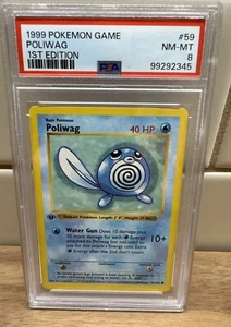 1999 Pokemon First Edition Shadowless Poliwag Base Set 59/102 PSA 8 Vintage - Bild 1 von 12
