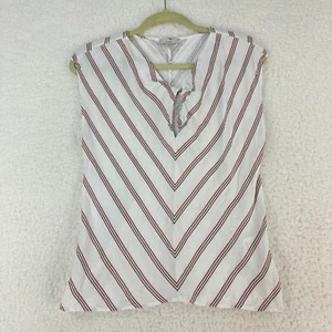 Joie weiße Carsen Bluse Damen Chevron Streifen ärmellos leicht Größe XS - Bild 1 von 10