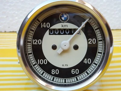 Ajuste para BMW R25 R26 y R50 R51 réplica Speedo 140 KMPH carcasa de metal Foto 1 de 2