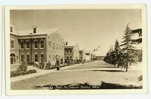 RPPC Barracks Naval Air Station SEATTLE WA Washington Real Photo Postcard - Picture 1 of 2