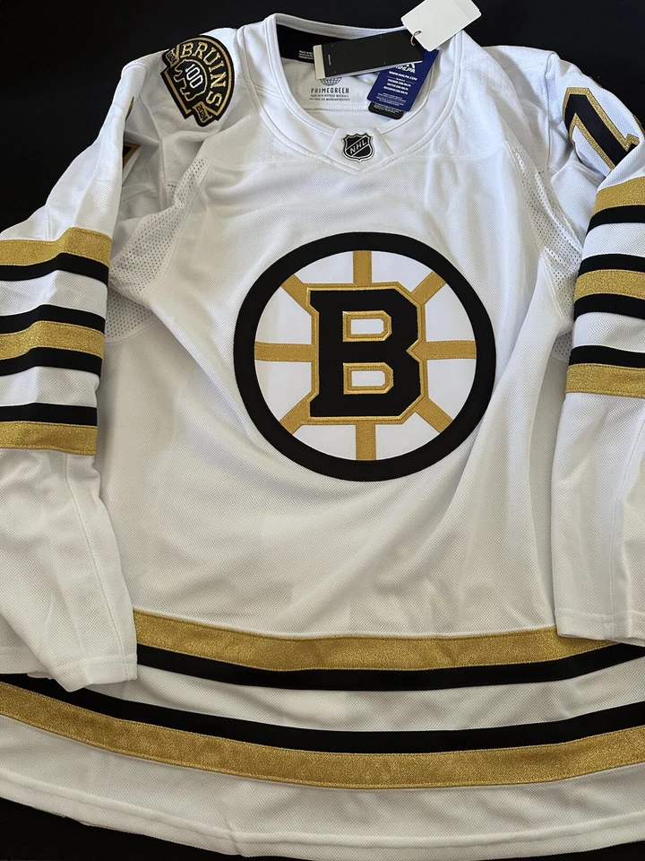 Adidas Boston Bruins Hockey Jersey Black Gold Taylor Hall 100th Size 46