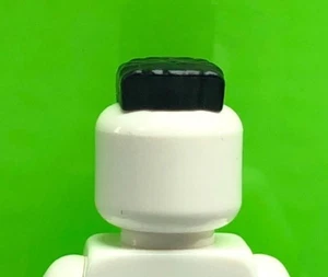 LEGO schwarze Minifigur Haar breit Mohawk aufgerollte Textur Mr. T Haarteil 27385 (x1) - Bild 1 von 12