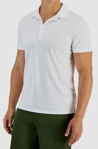 $20 ID Ideology Mens White Interlock Performance Polo Shirt Size Medium - Picture 1 of 1