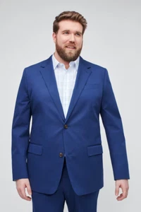BONOBOS Italian Stretch Cotton Men 50R Prominent Descending Blue Jacket Blazer - Picture 1 of 23