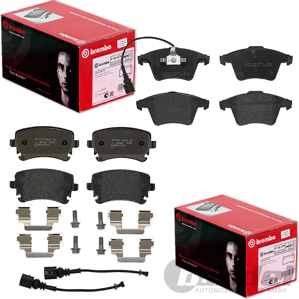 BREMBO BREMSBELAGSATZ SET VORNE+HINTEN passend für VW BUS MULTIVAN BULLI T5 + T6 - Bild 1 von 1