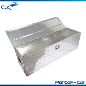 49x15x15 Truck Pickup Bed Aluminum Silver Tool Box Trailer Storage w/ Lock Key - Picture 1 of 14