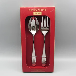 Spode Stainless Christmas Tree Salad Serving Set NO - Picture 1 of 4