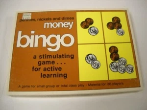 Vintage Trend Pennies, Nickels, & Dimes Money Bingo W/ Laminated Cards 1977  - Picture 1 of 12