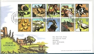 GB Ersttagsbrief 2005 Bauernhoftiere FDC Paddock Huddersfield  - Bild 1 von 1