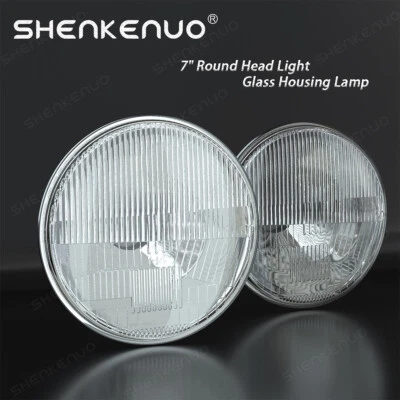 PAR Redondo Carcasa Vidrio Luz Cabeza Conversión Clásica Cromo 7" Foto 1 de 4