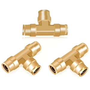 Daptemn 3/8" DOT Air Line Accesorios Conexión Rápida 3 Piezas Latón Línea de Freno de Aire F... - Imagen 1 de 8