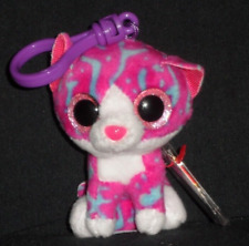TY BEANIE BOOS - CHARLOTTE the CAT KEY CLIP (CLAIRE'S EXCL) - MINT with MINT TAG
