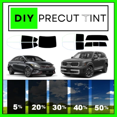 Hágalo usted mismo tinte de ventana de cerámica premium precortado 06-21 para Kia Optima (todas las ventanas traseras) Foto 1 de 4