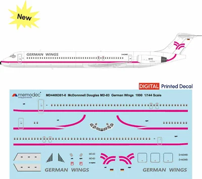 MEMODEC McDonnell Douglas MD-83 German Wings (1989) (1/144)