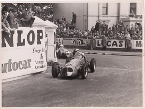 MASERATI 4CLT 1951 ISLA DE MAN IMPERIO TROFEO REG PARNELL FOTO DE PRENSA ORIGINAL - Imagen 1 de 2