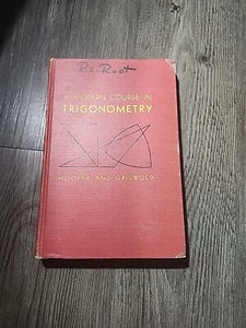 A Modern Course In Trigonometry Hooper & Griswold Hardcover 1955 - Photo 1/13