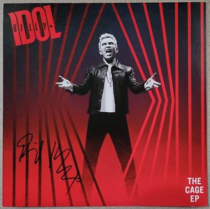 BILLY IDOL Signed THE CAGE EP Vinyl Insert w/ Sealed Record Album Beckett BAS - Picture 1 of 4