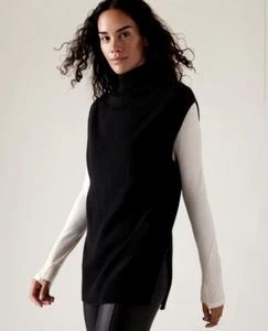 ATHLETA Alpine Tabard Sweater  S Small | Black #793443 NEW - Picture 1 of 2