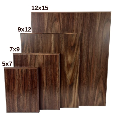 Walnut Finish Plaque, Blank Award Plaque Craft, 5x7, 7x9, 9x12, 12x15 inch - Image 1 of 4