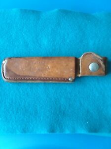 Vintage Schrade Old Timer Honesteel Knife sheath leather with snap an belt loop