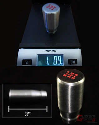 M10x1.25 LARGO 3'' 1LB PONDERADO 5 VELOCIDADES ACERO INOXIDABLE PERILLA DE CAMBIO PARA MITSUBISHI Foto 1 de 2