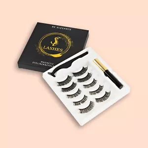 Magnetic Eyelashes Russian Volume Extension Look 5Pairs Eyeliner and Lashes Kit! - Picture 1 of 4