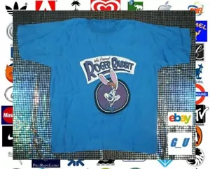 VINTAGE ROGER RABBIT 1987 DISNEY AMBLIN promo T-SHIRT MADE IN ITALY Tg.S VISCOSA - Foto 1 di 5