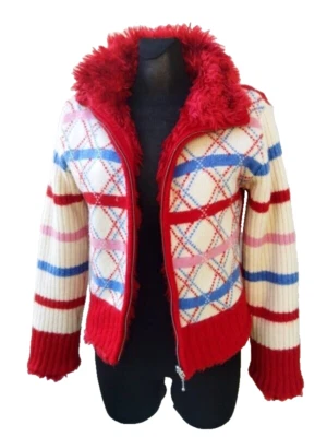 Miss Sixty Fur Jacket Vintage Y2K Doublesided  Faux Fur Jacket Blazer Coquette - Image 1 of 4