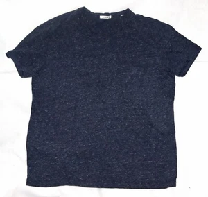 Buck Mason Men's Short Sleeve Heathered Blue Crewneck Shirt Size XL - Picture 1 of 5