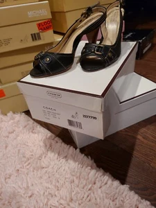 coach a3653 vivien calf pump in black size 6M US W - Picture 1 of 24
