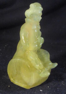 Mosser Glowy Quinn Glas Clown Figur Gelb Uran Musiker 1982 - Bild 1 von 7