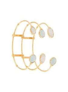 Brazalete de jaula de triple nivel GAS BIJOUX en oro NUEVO regalo no deseado - Imagen 1 de 3
