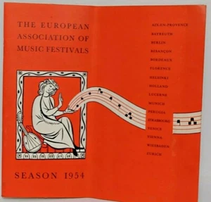 The European Association of Music Festivals Saison 1954 Programm - Bild 1 von 6