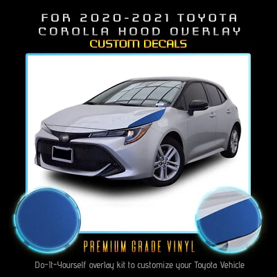 Para Toyota Corolla 2020-2021 capó superposición gráfica lateral - vinilo metálico satinado Foto 1 de 4