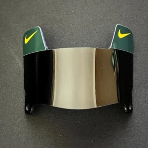 Grün & gelb Nike Tabs - schwarzes Mini Football Helm Visier mit schwarzen Clips - Bild 1 von 2