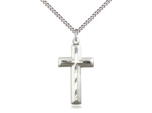 Sterling Silber Kreuz an 18" Kette von Bliss NEU - Bild 1 von 1