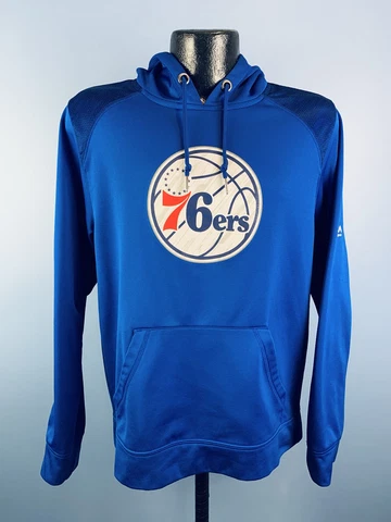 Men’s Majestic NBA Basketball Philadelphia 76ers Polyester Hooded Sweatshirt M Cover