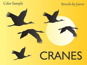 Carteles artísticos hágalo usted mismo Sandhill Cranes STENCIL Texas Birds River Wildlife Water Nebraska  - Imagen 1 de 5
